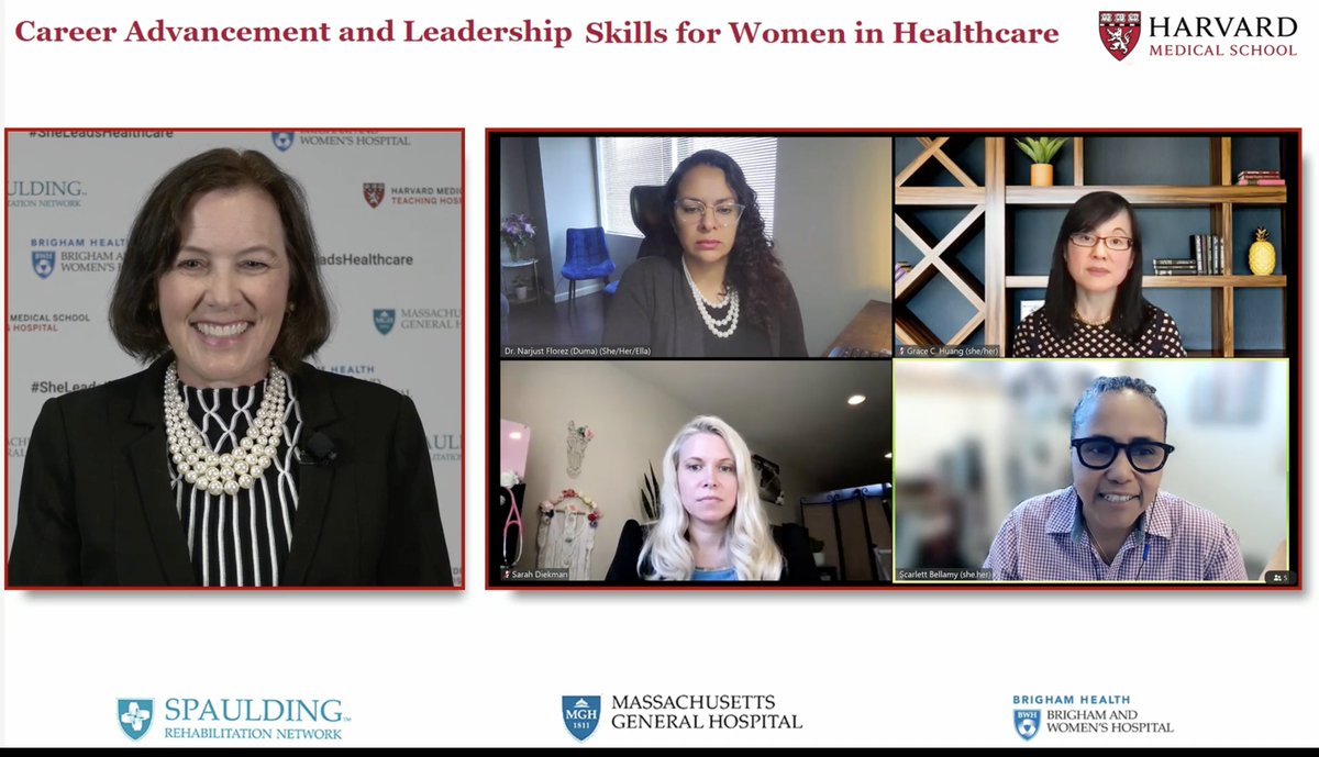 @JulieSilverMD showing amazing moderator skills: ☑️ Clarifying questions ☑️ Providing personal anecdotes ☑️ Summarizing answers ☑️ Zooming out on questions ☑️ Using tidbits from the presentation to launch a question #SheLeadsHealthcare #InvestInHer @ScarlettBellamy