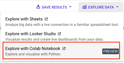Slowly rolling out more exploration in BigQuery, this time its Google Colab.