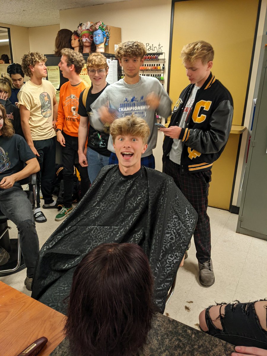 CFallsHS's tweet image. We are so proud of this young man. Jacob Norton is getting ready to compete in the state cross country championships this Saturday...less hair will definitely give him an edge.
#BlackTigerFamily
#BlackTigerPride