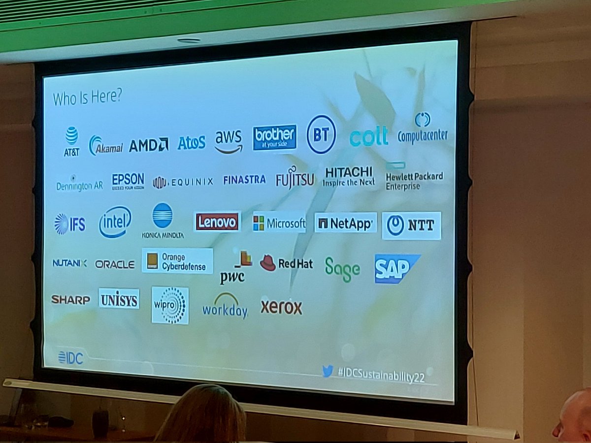 "The great and the good of the IT world" at #IDCSustainability22