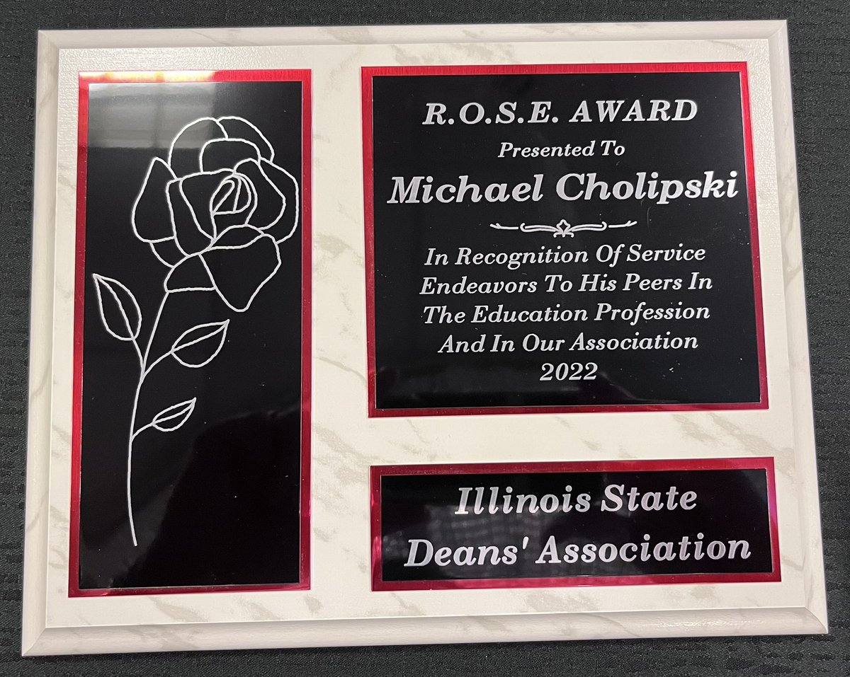 Thank you for you ongoing support and help in driving change in education. The ISDA R.O.S.E award winner Mike Cholipski. #IPA #ISDA