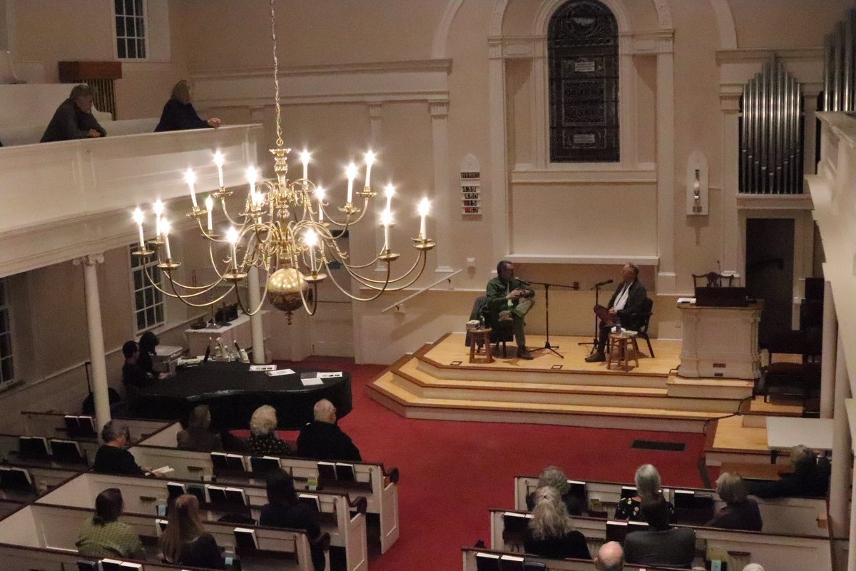 The always wonderful Gregory Maguire joined us in conversation last night for a First Wednesdays talk on the world of Wicked, his own adventures with Oz, and how writing fiction can be therapeutic. Thank you to <a href="/NorwichBooksVT/">The Norwich Bookstore</a> &amp; <a href="/NorwichPubLib/">Norwich Public Library</a> &amp; the Norwich Historical Society!