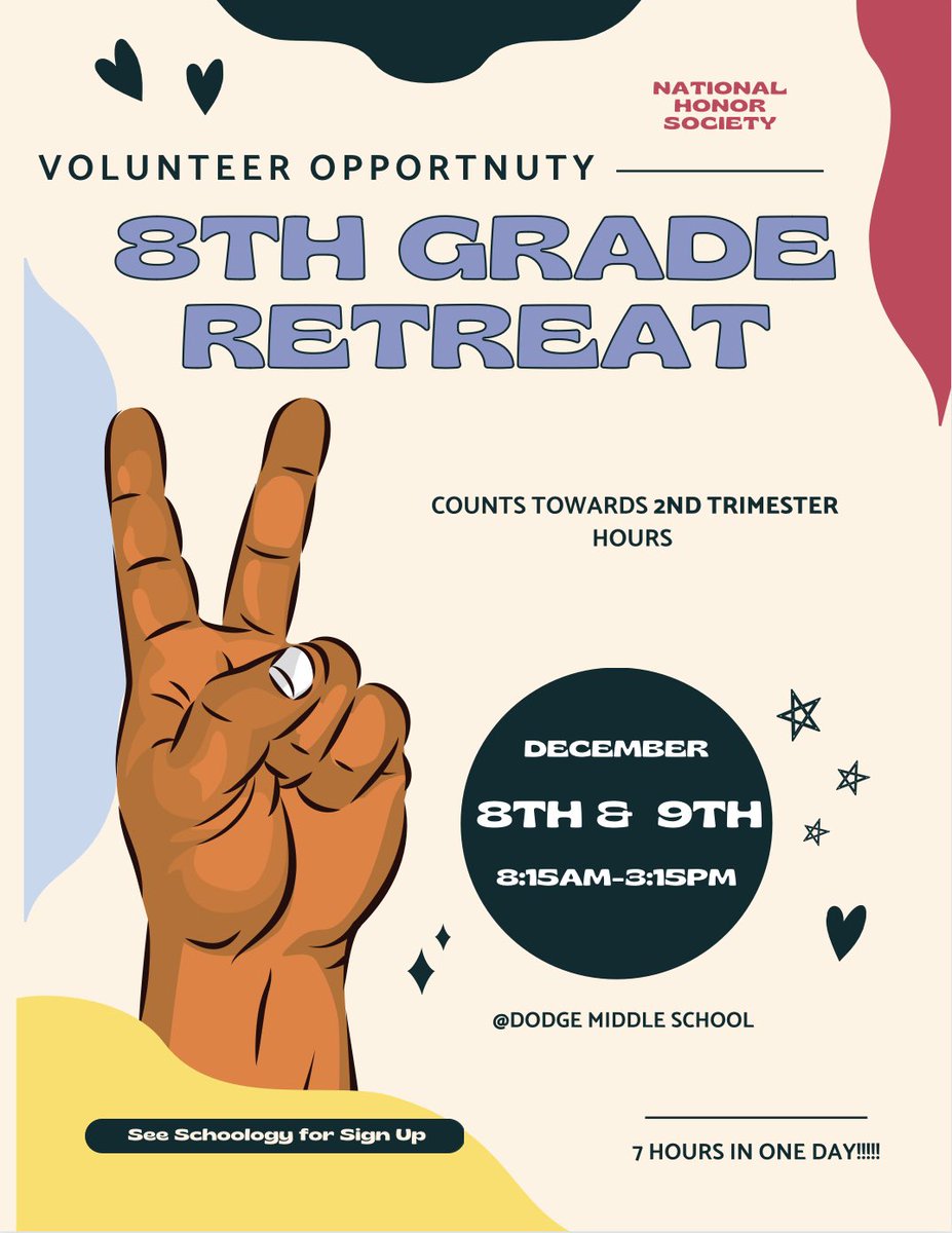 ‼️Volunteer Opp‼️
This opportunity will count towards 2nd trimester hours. See Schoology for more details. 7 hours in just one day!?! Oh yeahhhh! Also, just a friendly reminder to follow the TikTok @fhstigersnhs