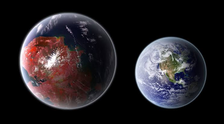 Evren'de bugüne kadar keşfedilen en yaşanabilir gezegen Dünya değildir. 2015 yılında Dünya'dan 1.206 ışıkyılı uzaklıkta keşfedilen Kepler-442b ötegezegeninin (solda) yaşanabilirlik endeksine göre Dünya'dan daha yaşanabilir olduğu hesaplanmıştır.