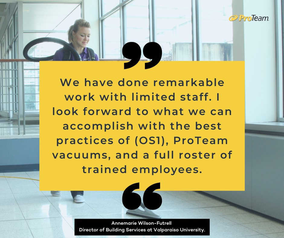 New on the ProTips page! Valparaiso University Beats the Challenges of COVID and Cleaning &gt;&gt; proteamvacs.com/ValparaisoCase…