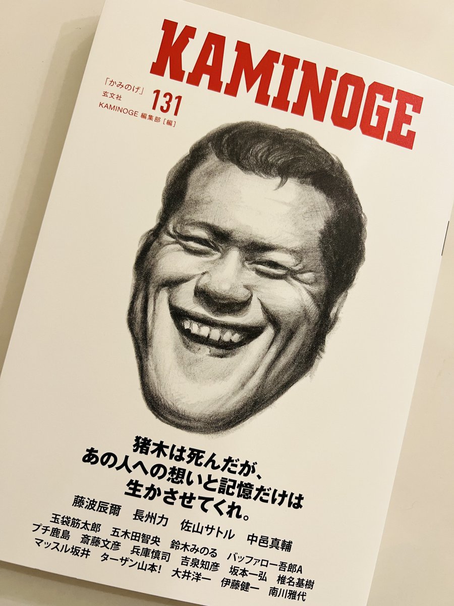 猪木追悼号となった今回の『KAMINOGE』はいつにも増して全編素晴らしいのだけれども、全ての記事に猪木を登場させるべく、唯一関係のない南川雅代a.k.aみなみかわの嫁インタビューにも猪木のひとくだりを(おそらく編集で)ねじ込んでいるところに編集長井上さんの可愛らしさが出ていると思いました。