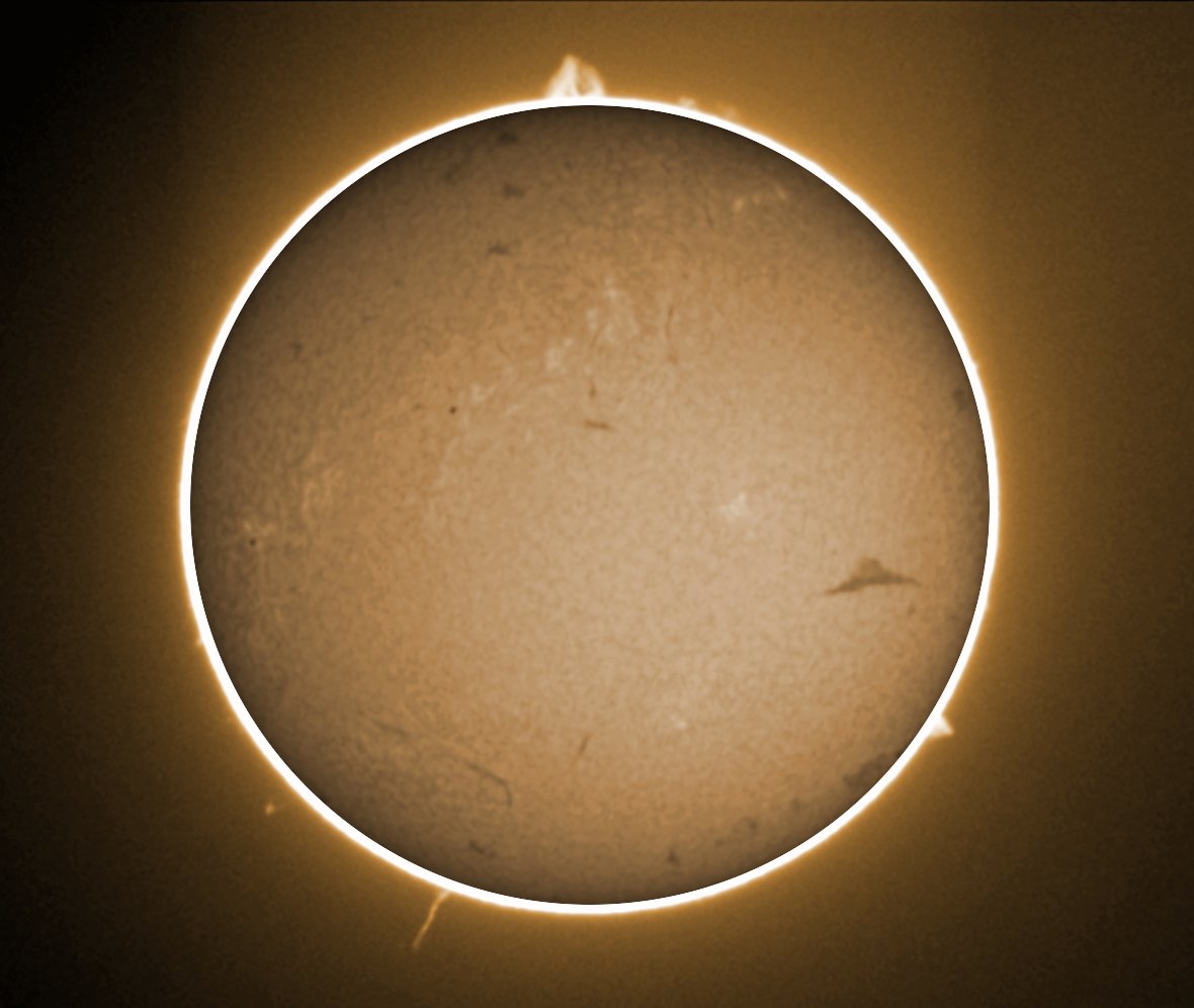 The Sun as seen from Keele Observatory today