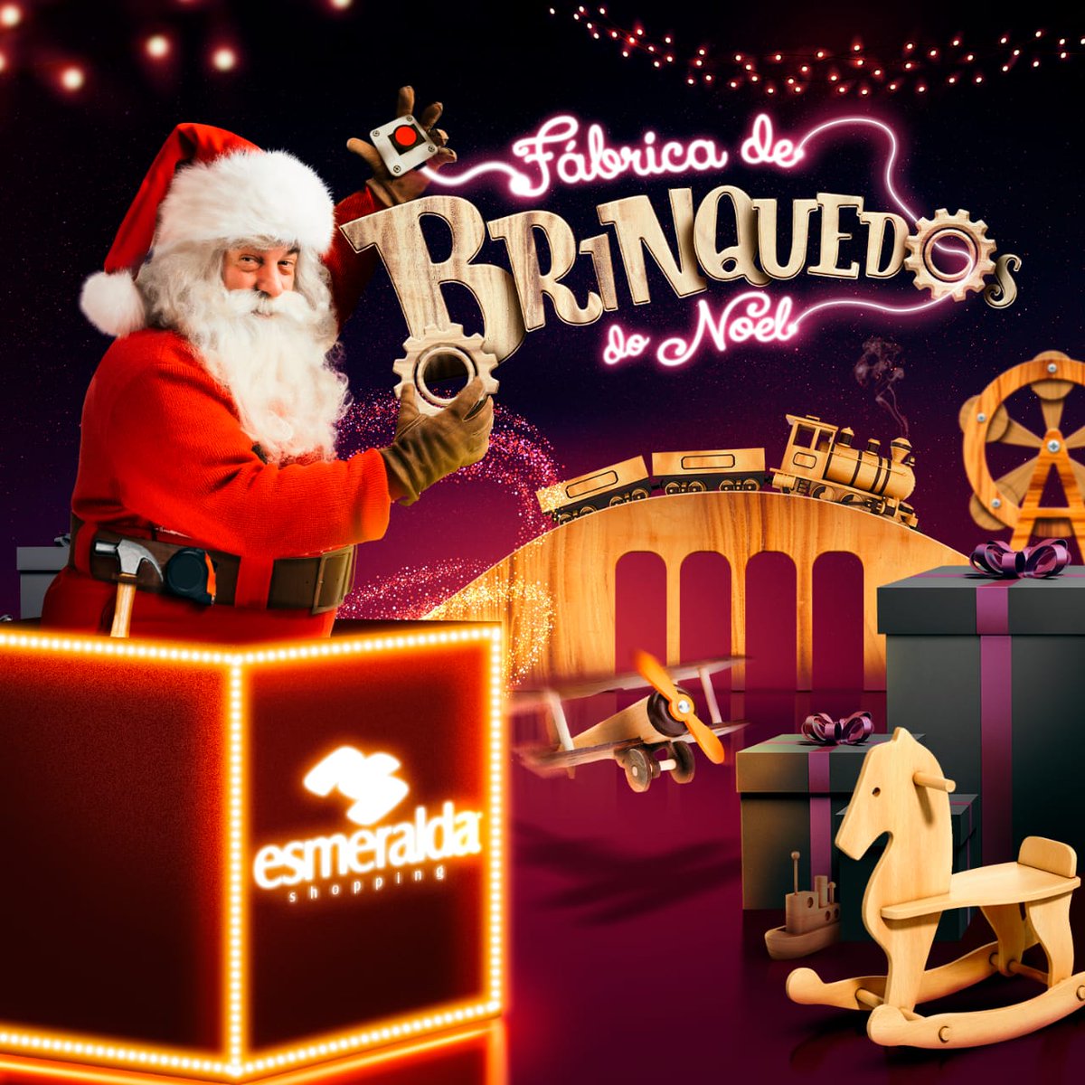 admustache's tweet photo. Fábrica De Brinquedos Do Noel - Shopping Esmeralda 🎅🏻 https://t.co/ASIGcOCTPE