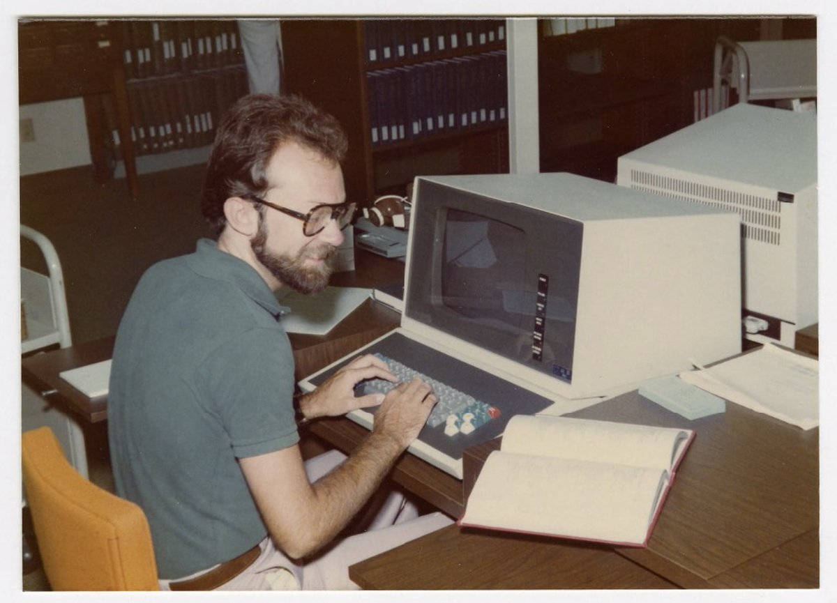 FAULibraries's tweet photo. #TBT to when computers did not fit in our pockets and finding something in the library collections meant using a card catalog. 
#academiclibrary #faulibraries https://t.co/xRj83iIMN8
