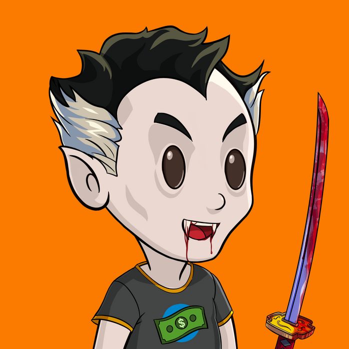 VoidGamingGuild's tweet photo. We are giving away this Ryoshi Tales NFT (@EbisusBay), courtesy of the @tallestguyinNFT. If you missed out on the Halloween 🎃 drop, now is your chance to get this little greedy vampire. 🧛🦇 

To qualify (48h, 3 winners):
1⃣ 👍 &amp; RT
2⃣ Tag 3 Friends
3⃣ Follow @VoidGamingGuild https://t.co/becl0yNqBg