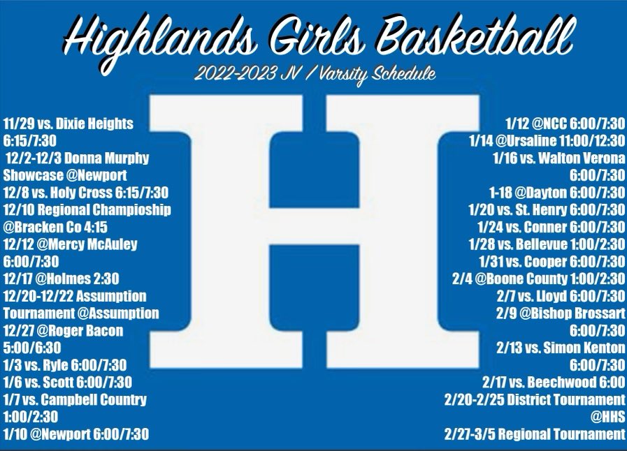 Start making plans to see us in action! Thanks to <a href="/jennarichey1/">jenna</a> for creating this. <a href="/FTSchools/">Fort Thomas Schools</a> <a href="/fthhsathletics/">HHS Birds</a>
