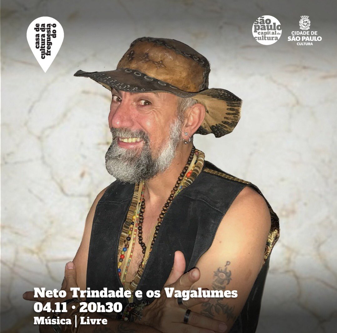 NetoTrindade's tweet photo. Amanhã na Casa de Cultura da Freguesia do ó, entrada franca!!! https://t.co/mPj4kbN9V7
