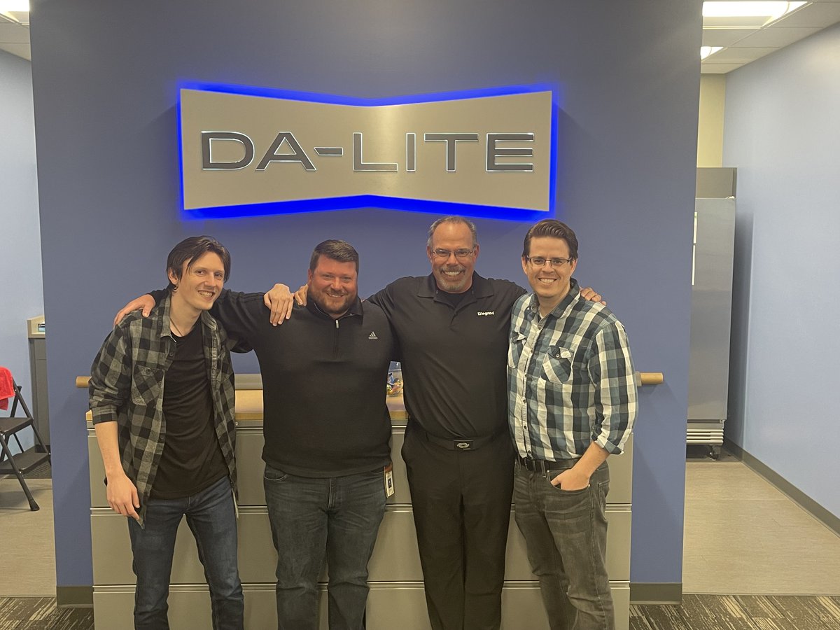 dalitescreen's tweet photo. Check out this special moment, where we captured a couple of our father-son employees! Meet Payton & Aaron Silveus and Fred & Michael Scurti!
#AVTweeps #DaLite https://t.co/bQxX7YCkYl
