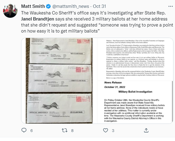 johnpatrickoc's tweet photo. @HydeforSenate Actually, it looks as though the chairwomen contacted the sheriff's office 4 days ago. https://t.co/e27lfi15uv