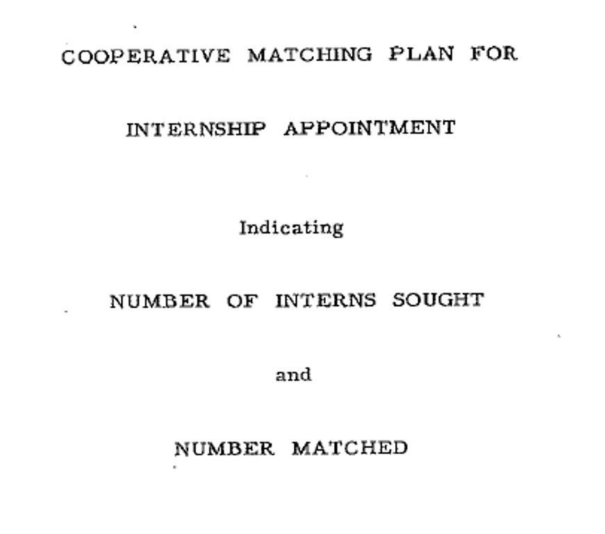 TheNRMP's tweet image. In 1952, the National Interassociation Committee on Internships (precursor to the NRMP) held its first Match with 5,564 individuals matching. Seventy years later, in the 2022 Main Residency Match the NRMP matched 34,075 individuals to PGY-1 positions. #NRMP70