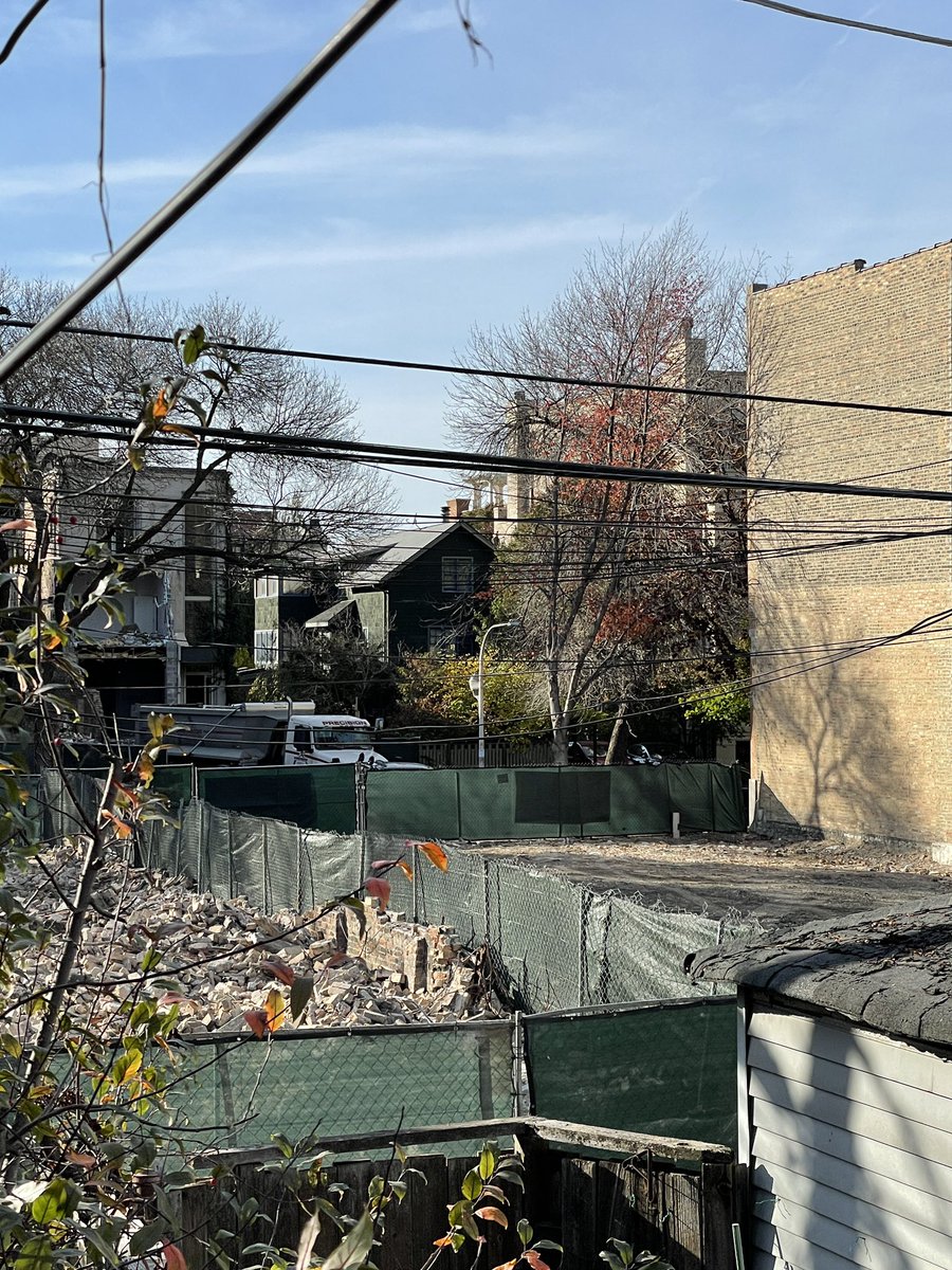 catewasthere's tweet photo. @ChicagoDOT help me understand how 10 homes have come down  with 1/2 block of me in the last two weeks? Does no one check addresses there? #warzone https://t.co/5rF63hNJsK
