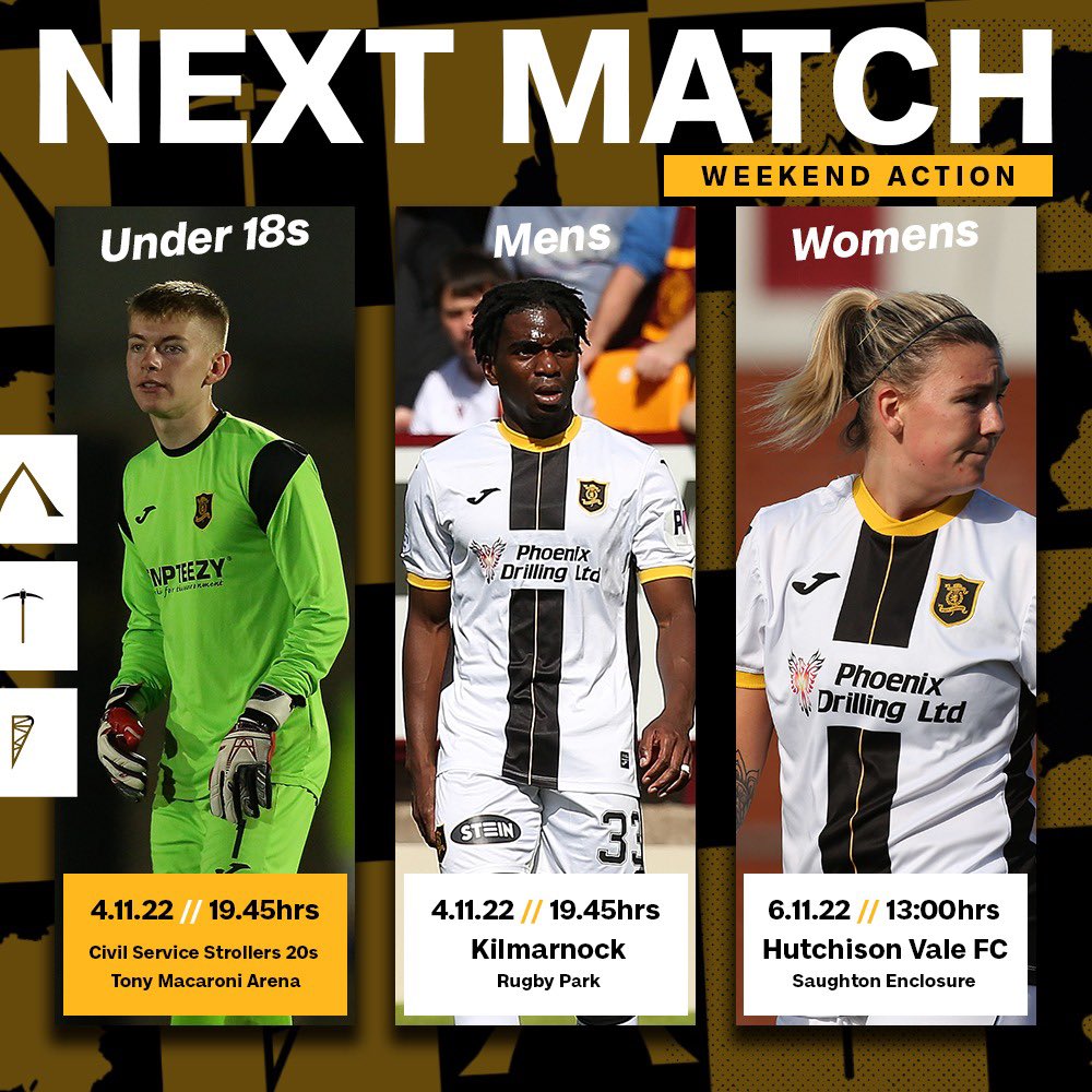 LiviFCOfficial's tweet photo. Double Friday night football with the men’s side away to @KilmarnockFC whilst the @LiviFCAcademy U18’s host @csstrollers U20’s in a friendly at the @_TonyMacaroni, with the weekend rounded off on Sunday with @livingstonwfc on the road to take on @HutchieValeWFC.

Good luck! 🦁 https://t.co/eo3XG8q1Pz