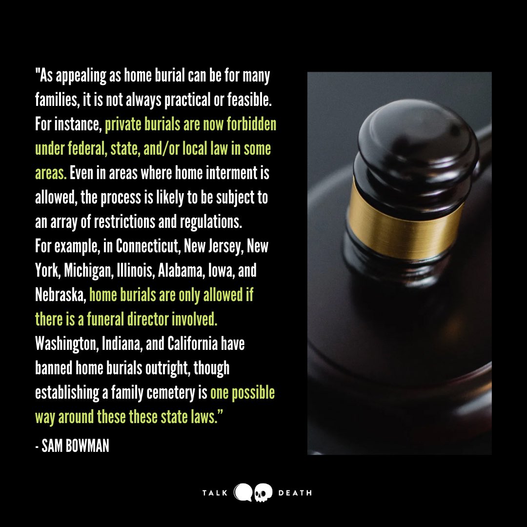 I know backyard burial is on the mind of a few of you as your end of life plans…let us warn you though: it is possible, but it is NOT easy 😅

Read more: talkdeath.com/your-guide-to-…