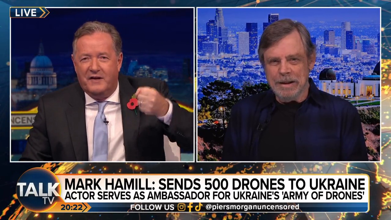 Star Wars' actor Mark Hamill sends 500 drones to Ukraine