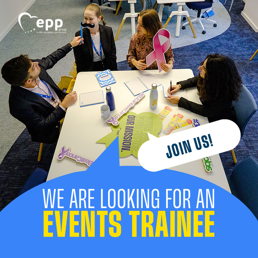🔍Do you have a talent for organising? Join the Events Unit at the @EPPGroup! 🎉 This is a unique opportunity to be part of the team organising events in the EU Parliament! ⏳Don’t waste time, apply now: epp.group/traineeships #EPP4Youth