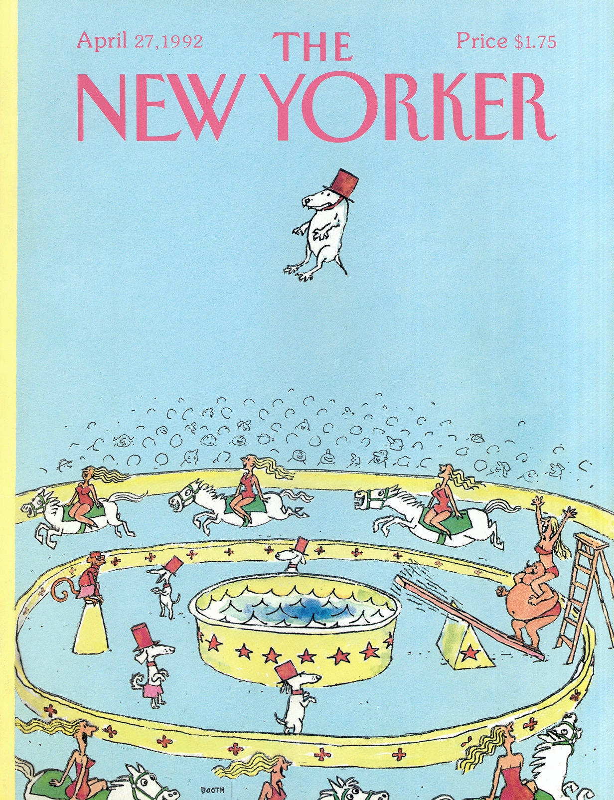 Portada de abril de 1992 para the New Yorker por el dibujante de humor visual George Booth