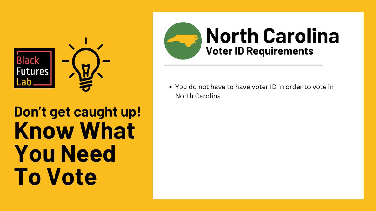 blackfutureslab's tweet photo. Your vote is your POWER -- don't give it away! Make sure you have the correct IDs to cast your ballot on November 8th! 

Find what you need to vote at our Electoral Action Center here: 

https://t.co/XFL6UE7eWo https://t.co/sRSCnvlRlX