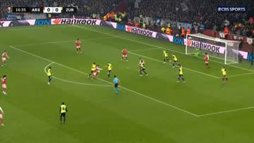 Kieran Tierney with a perfectly placed goal 🎯”