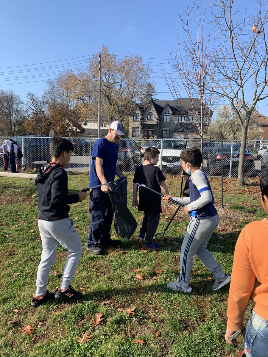 Thankful for our custodian Zack &amp; his helpers in keeping our yard clean! Well done team! #WinstonPride #LDSB