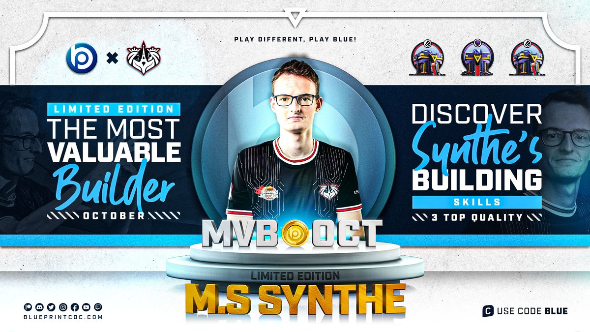 💎┋The MVB Pack for October is ready!🥇

↗️ blueprintcoc.com/MVB-Limited

🛠️┋3 TH15 PRO Pass Test bases built by @MS_Synthe 🇫🇷

1⃣ Anti 3   | Asymmetric heavy baited
2⃣ Anti 2   | Symmetric Box shaped
3⃣ 5600+ | Box Style

GET YOURS! 💌 Instant access!