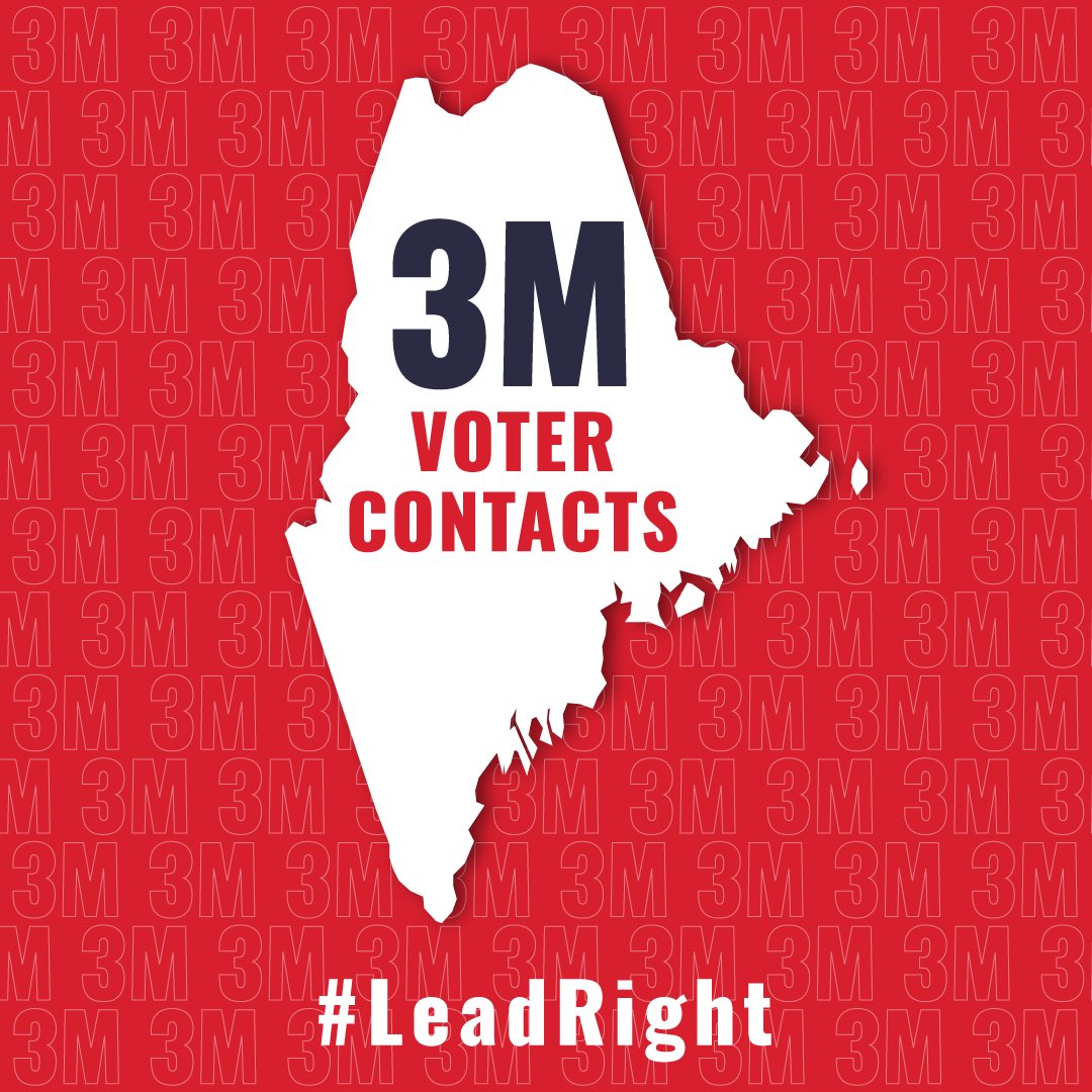 🚨<a href="/GOP/">GOP</a> SURPASSES 3 MILLION MAINE VOTER CONTACTS. SETS NEW STATE RECORD🚨

Incredible energy behind @PaulLePage2022, <a href="/BrucePoliquin/">Bruce Poliquin</a> &amp; <a href="/EdForMaine/">Thelander For Maine</a> has pushed our volunteer driven field program to new heights!

We’ve beat the record, but the jobs not done yet.
#leadright #mepolitics