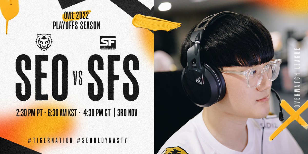 📍 Playoffs D5 | vs SFS 호랑이 기운으로 다시 한번 집중 👊 Do or die time. Let's give it our all! 💪 🇰🇷 youtube.com/watch?v=kQ4Ejf… 🌎 youtube.com/watch?v=HJO8nG… #TigerNation #SeoulDynasty #OWL2022 #OWLGrandFinals