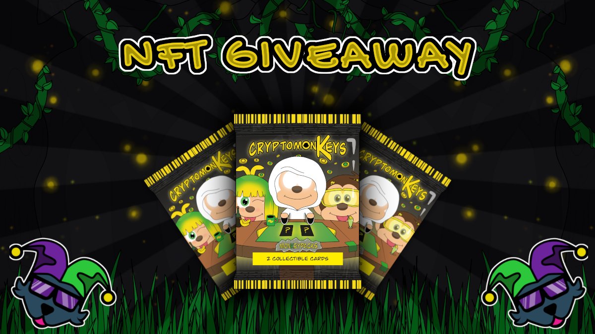 virtugrowee's tweet photo. #NFT #GIVEAWAY
Prize Pool: x3 "monKeypacks 2nd edition" (3 Winners - 1 Pack for each winner)
1- Follow @Crypt0monKeys and @virtugrowee
 2- Like+RT this post
3- Reply with your $WAXP address
4- Join: https://t.co/XEHlmZPYAV
Ends Nov. 6 at  8 pm (UTC)
#NFTs #WAXP https://t.co/29EMWjuQN7
