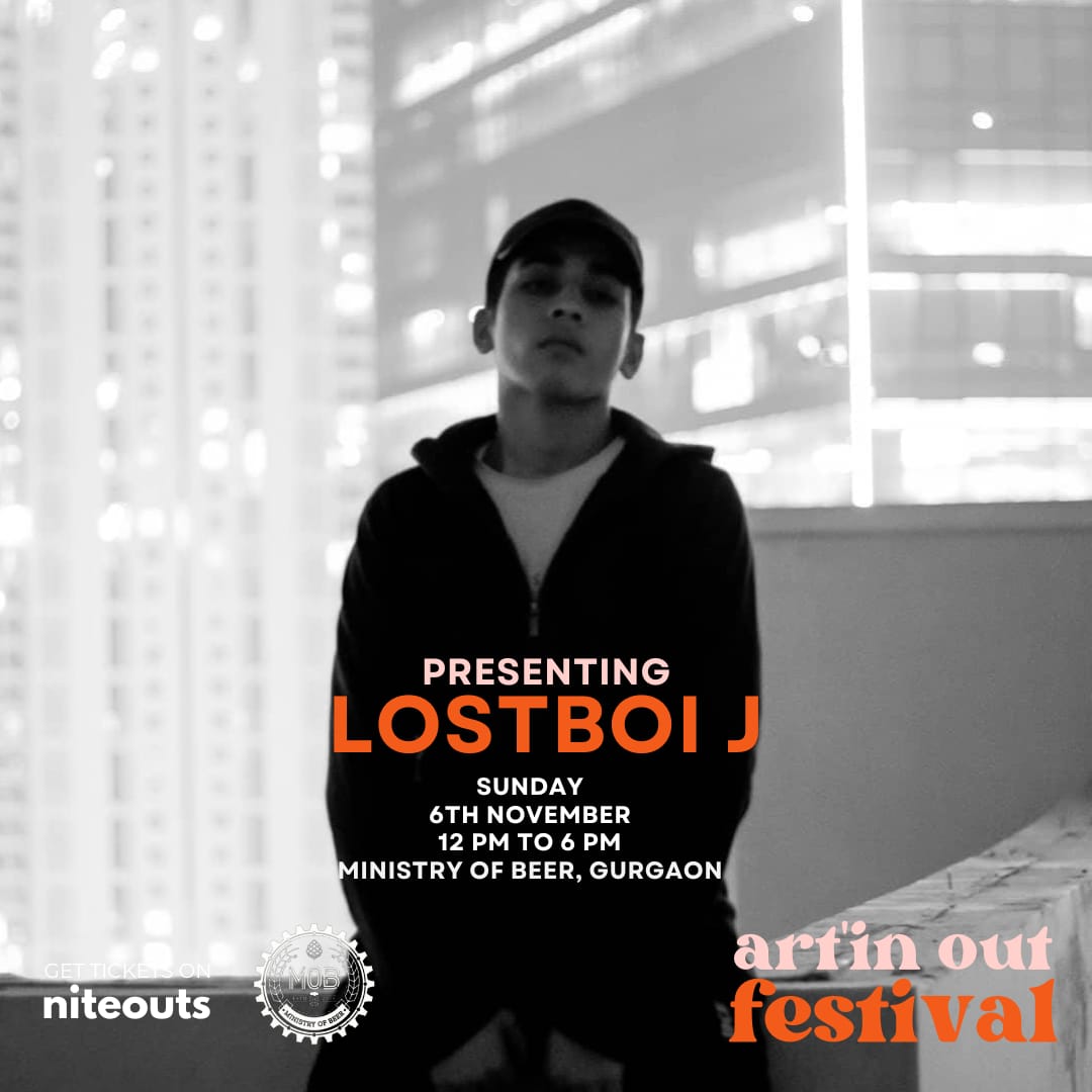 iamlostboij's tweet photo. Catch Lostboi J (@iamlostboij ) perform live at out very first edition of the Art'in Out Festival!

🎶 Live Music with 20+ musicians coming together for a crazy show!

🗓️ 6th November, Sunday
⏰ 12 to 6 PM
📍 @ministryofbeergurgao https://t.co/uJhDn9qF6T