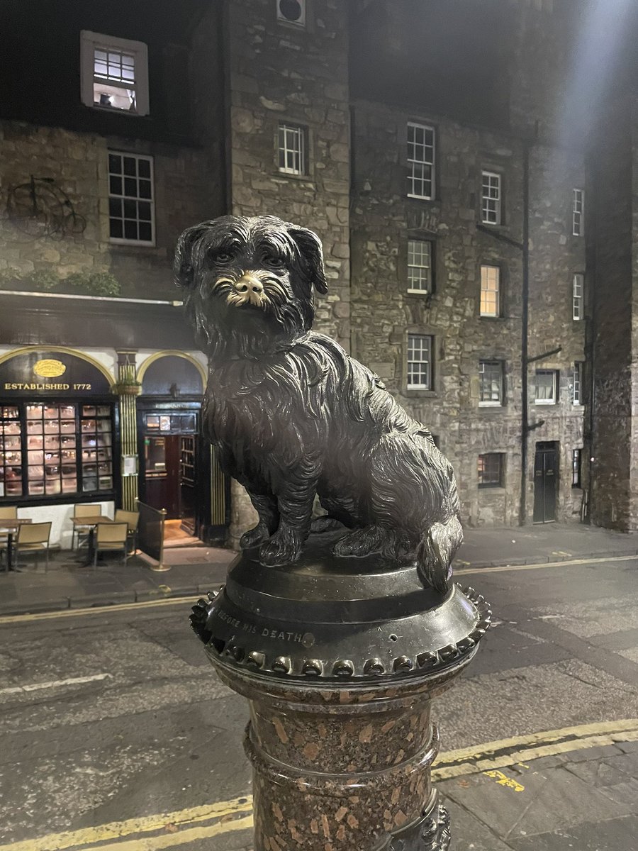 Bit cheesy and sentimental but I do like to come and say hello to Greyfriars Bobby when I’m in Edinburgh…