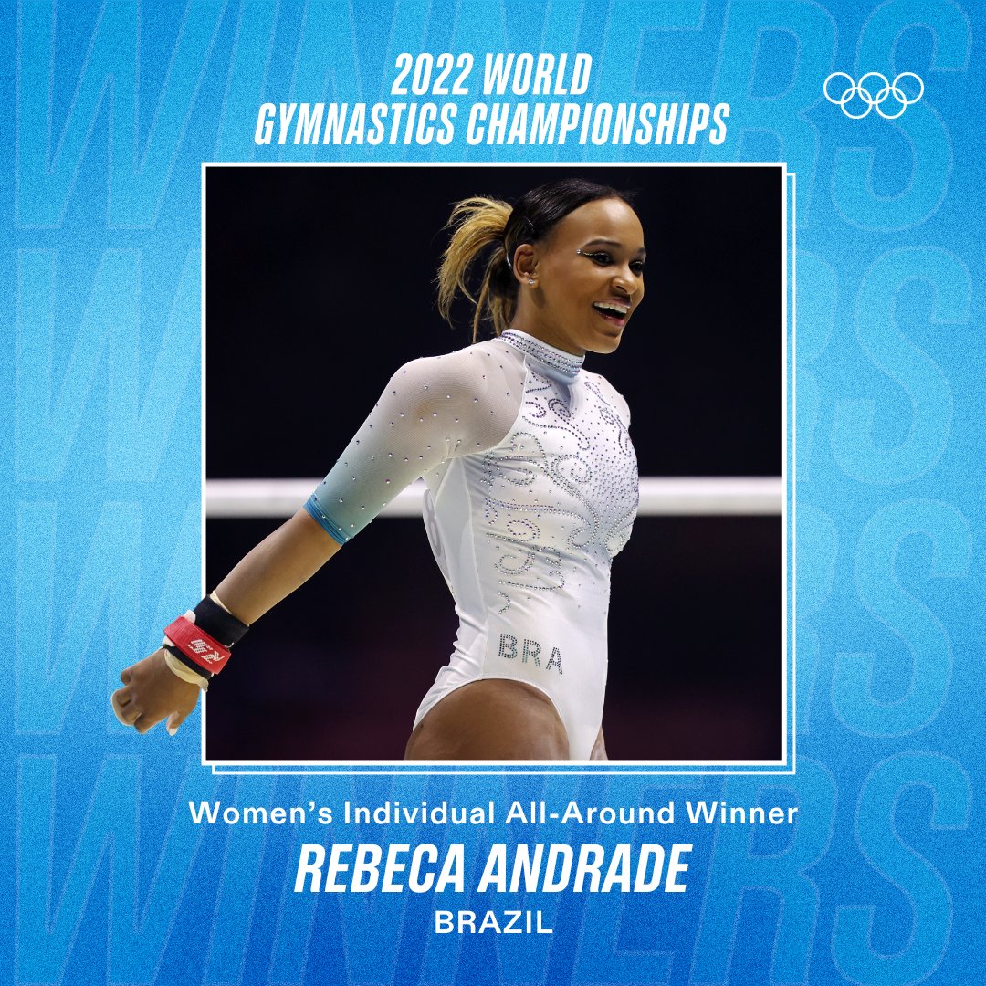 The new women's allaround WORLD Champion Rebeca Andrade 🇧🇷🥇