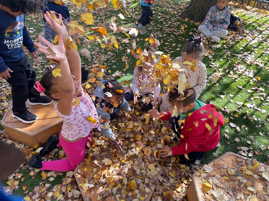 LVCConline's tweet image. Beautiful autumn day, leaves🍂falling all around! Ms. Sheri's #PreKCounts students-LVCC's Judith Chase ELC #Allentown-played outdoors &amp;amp; learned to make pumpkin pie dip. Yum😋! #jumpingintheleaves🍁 #fallactivitiesforpreschool #preschoolmath