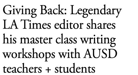 alhambrausd's tweet photo. Read November issue @aroundalhambra for more #AUSD education stories like this one‼️@StevePadilla2 
@latimes #ColumnOne editor #AUSDAlum #MasterClass #WritingWorkshops for district teachers + students! 

https://t.co/hImgXZJGJD https://t.co/H8SGhO3VG4