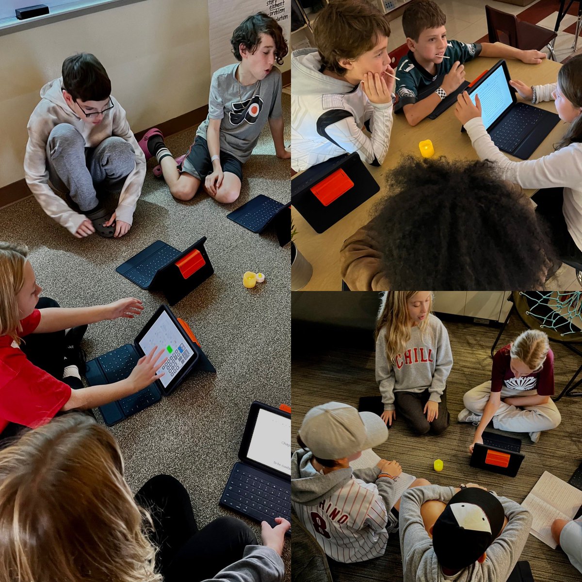 We wrote spooky stories inspired by the illustrations in The Mysteries of Harris Burdick by Chris Van Allsburg and then shared our stories around the “campfire” ✏️📓 #jaguarmax #gvfeeling