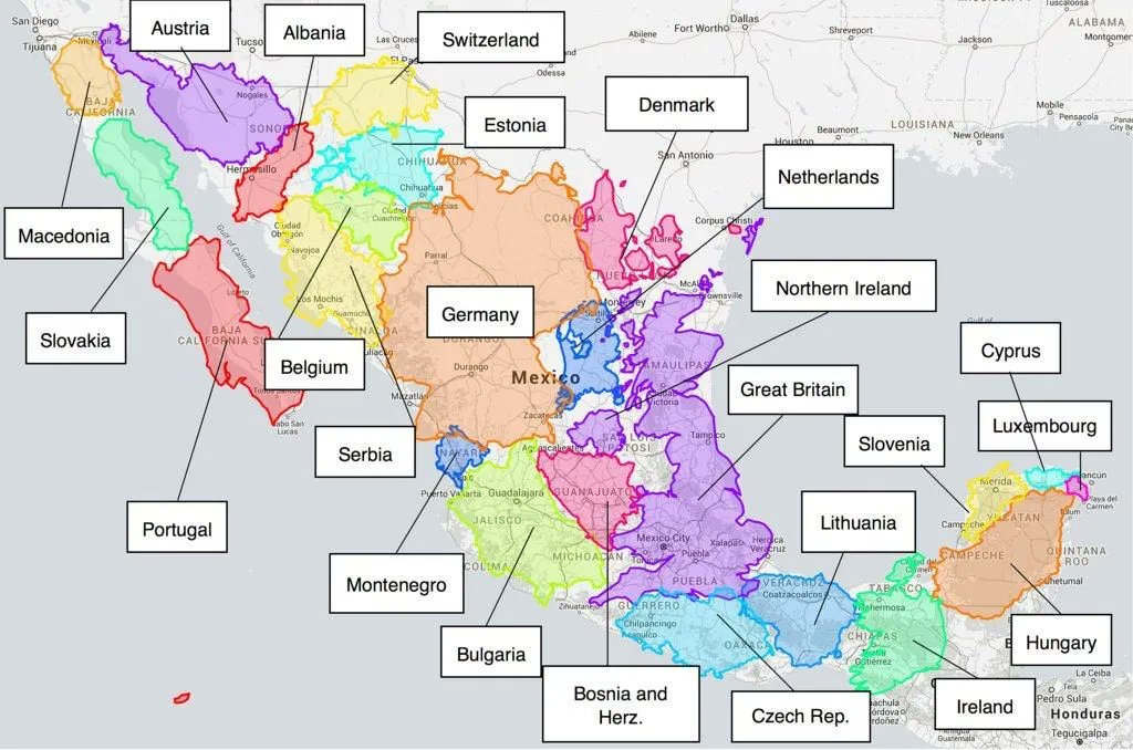 How big is #Mexico? Source: buff.ly/2MS1auG