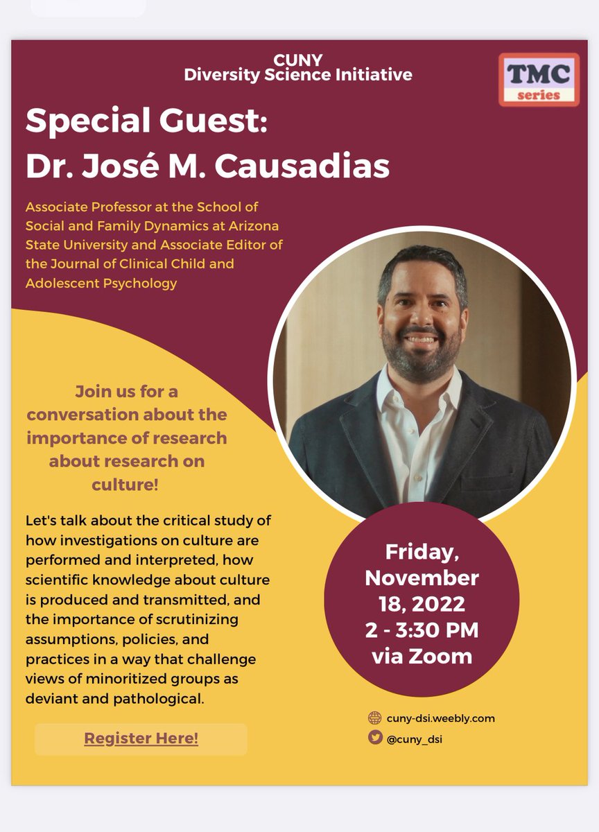 I am super excited for this talk!!! Join us on November 18th🎉🎉 @JoseCausadias
