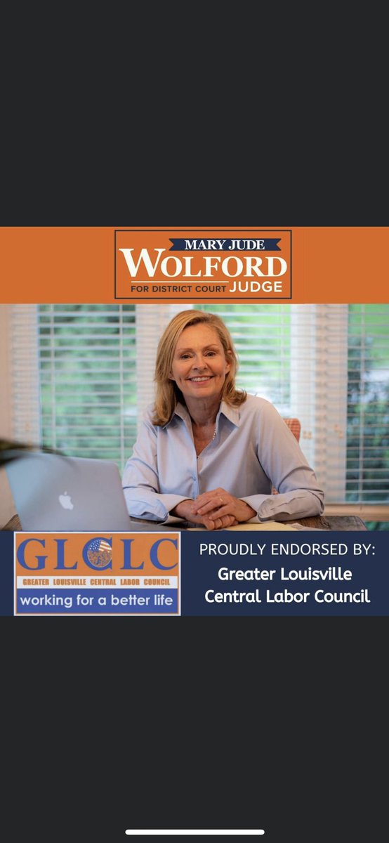 Hopefully a 30+ year law career that started in Buffalo NY in the US Attorneys Office will end as a District Court Judge in Louisville Ky.. 5 more days!!
can’t spell JUDGE without JUDE and adjudicate is pronounced Ah-Jude-de-kate

Early voting is underway … LFG!!