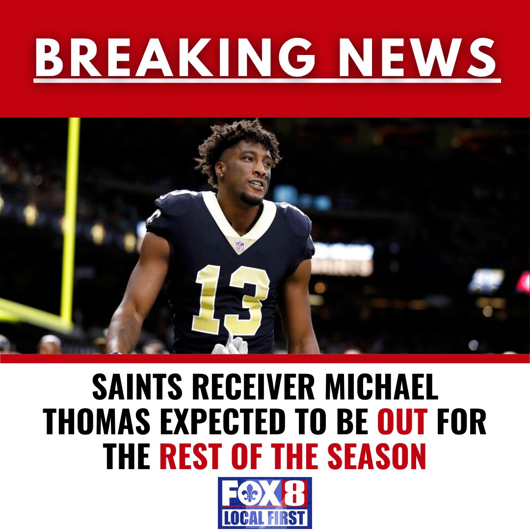 New Orleans Saints wide receiver Michael Thomas is expected to be out for the rest of the season, according to Dennis Allen. bit.ly/3sZqENA?utm_so…