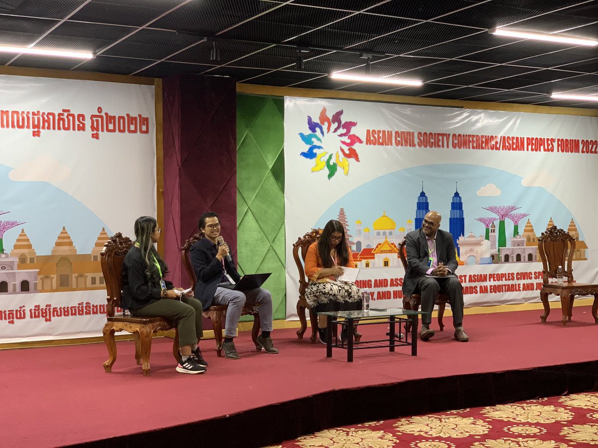 morysar's tweet photo. Day 2 @AseanPF: Plenary discussion on “Civic Space, Democracy and HR in
the context of Militarism and Authoritarianism; Responses from the government, ASEAN Bodies and stakeholders”, joined by @Wahyuningrum @jeraldjoseph2 @aung_myo_minn #AseanPF #APF2022 https://t.co/gIOWijQdIr