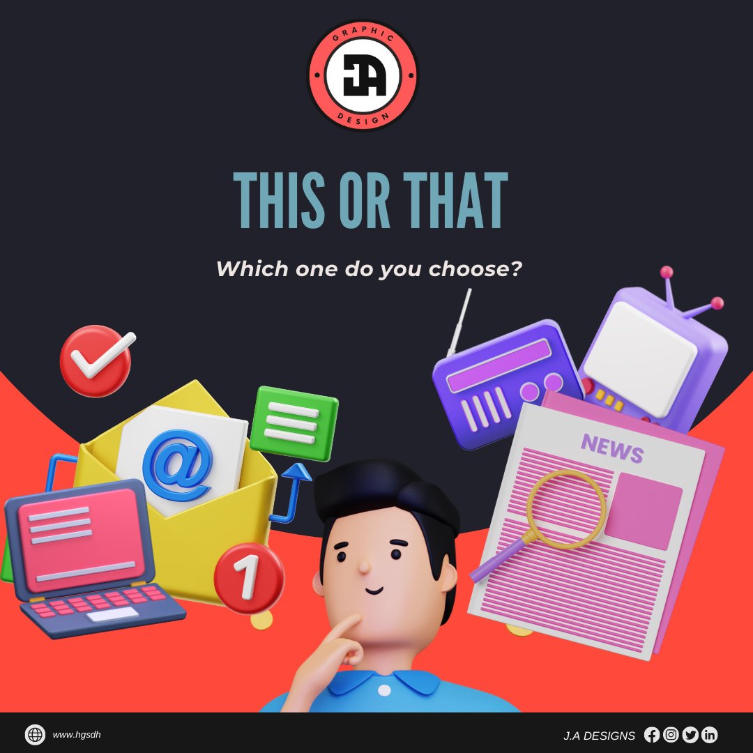 JAGraphicDesign's tweet photo. What kind of marketing do you use? Every firm needs marketing. 🤔🤔🤔
Marketing strategies: traditional or digital? Visit this page at https://t.co/tJGoBv5h68 to discover more.

#graphicdesigncentral #graphicdesigndaily https://t.co/mVbXKfsBQ6