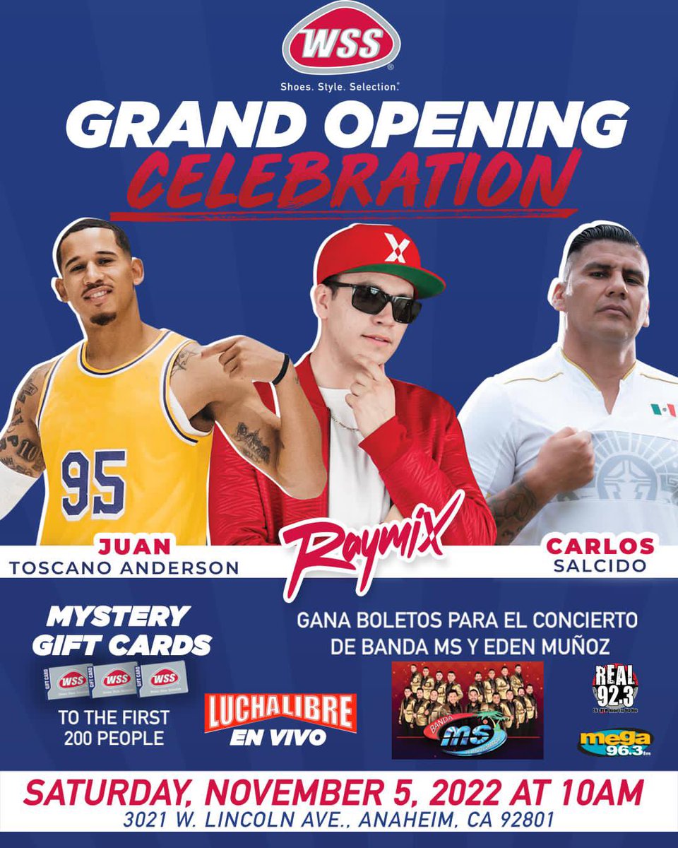 raymixmusic's tweet photo. Atención mis superfans, les anuncio que estaré aperturando la tienda de @shopWSS en Anaheim y para celebrarlo estaré dando autógrafos y fotos!! Allá nos vemos el próximo Sábado 5 de Noviembre. (: 🎆🌌 https://t.co/hbJ8o8P0DU