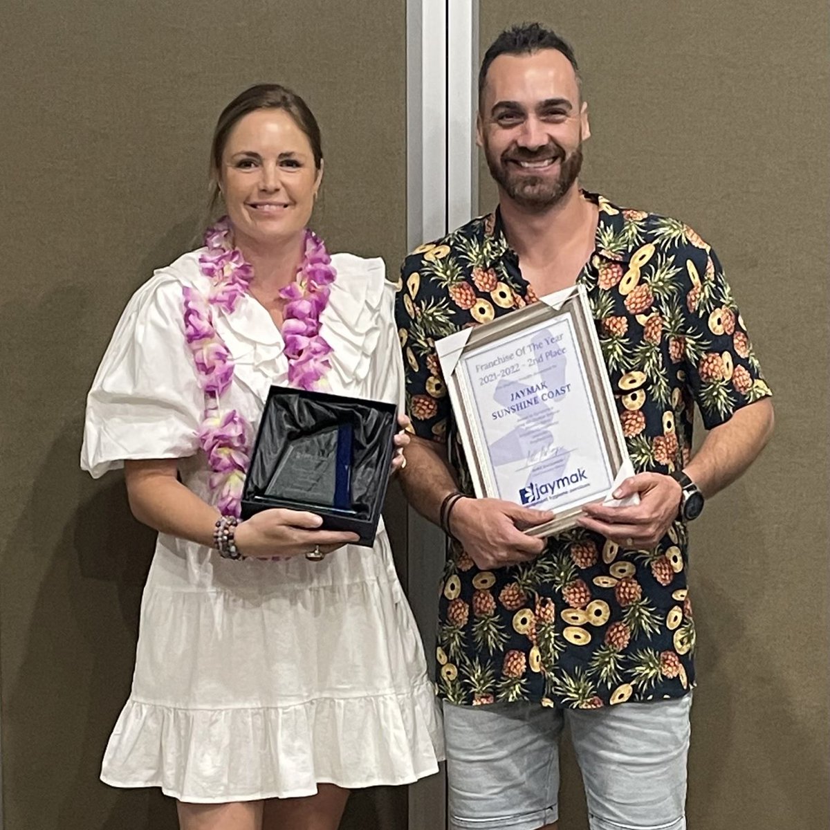 JaymakHygiene's tweet photo. Last week, Jaymak held their Annual National Franchise Conference on the beautiful Sunshine Coast.

We are happy to announce Jaymak Geelong was awarded Franchise of the Year for FY 21/22! Outstanding Effort! Sunshine Coast and Western Sydney 2nd &amp; 3rd respectively. https://t.co/UTMC3Udgkb