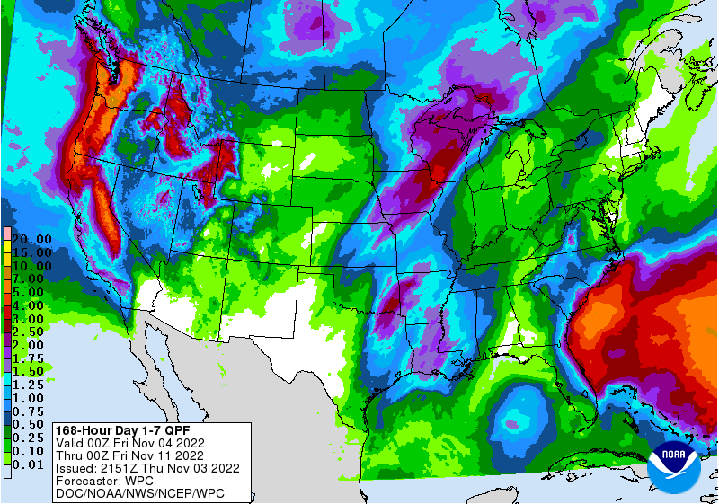 NWS Bay Area π on Twitter "The 7 day precipitation forecast c/o NWS