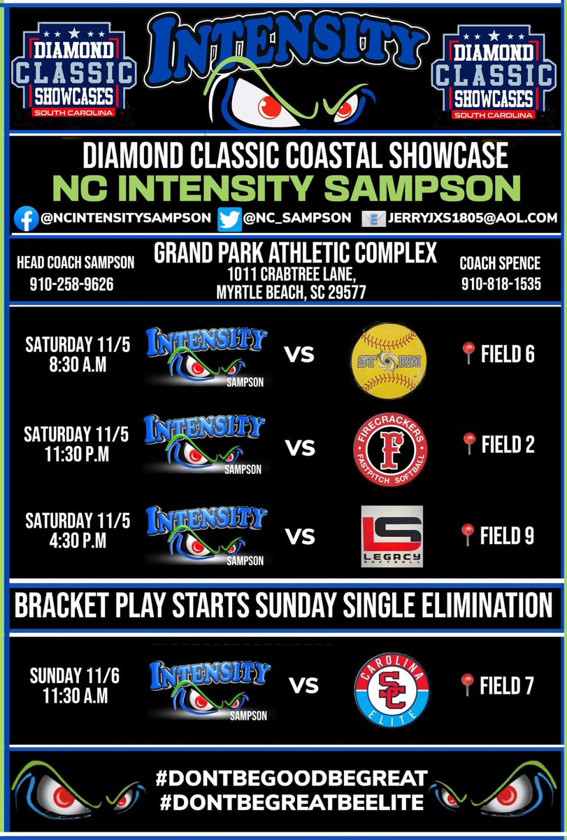 Ready to hit the fields in Myrtle Beach this weekend. #dontbegoodbegreat #dontbegreatbeelite