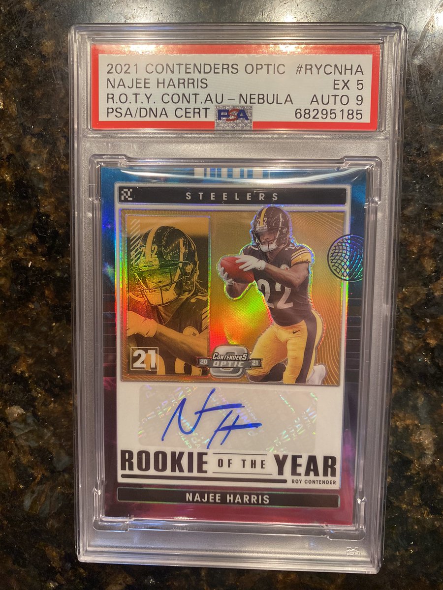 Stacks1989's tweet photo. @ericwhiteback You’ll love this one. Never been touch, straight from panini redemption box to psa.  Someone please explain this https://t.co/FFg2ae7wpv
