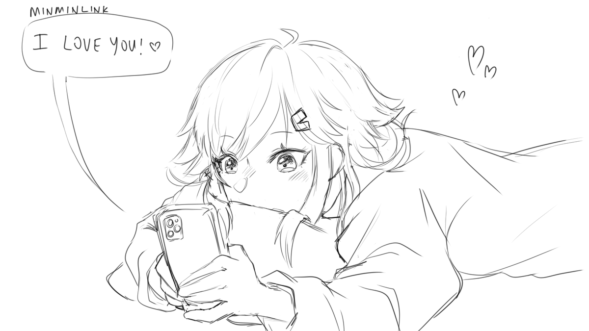 MinMinLinkVT's tweet photo. me texting ily to you uwu https://t.co/aEDtjc6VkZ
